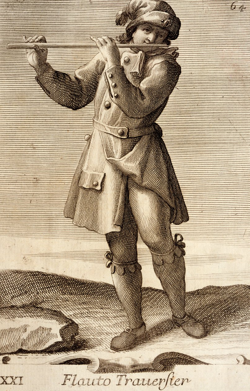 Férfi furulyázik alkotó: Filippo Bonanni