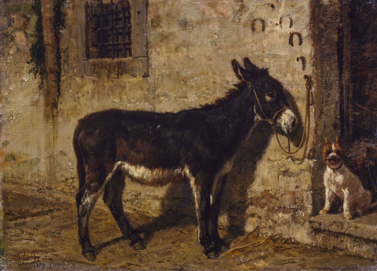 A ház ajtajában alkotó: Filippo Palizzi