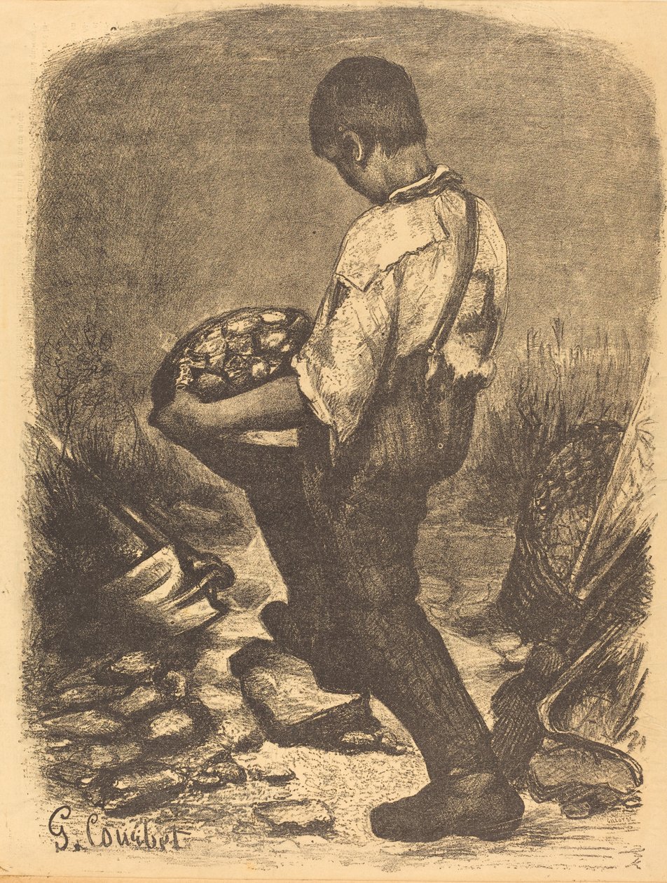 A kőtörő alkotó: Firmin Gillot after Gustave Courbet
