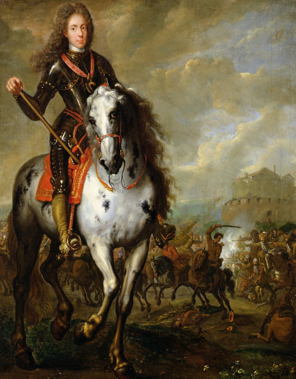Eugene de Savoie herceg (1663-1736) lovas portréja 1700-10 körül alkotó: Flemish School
