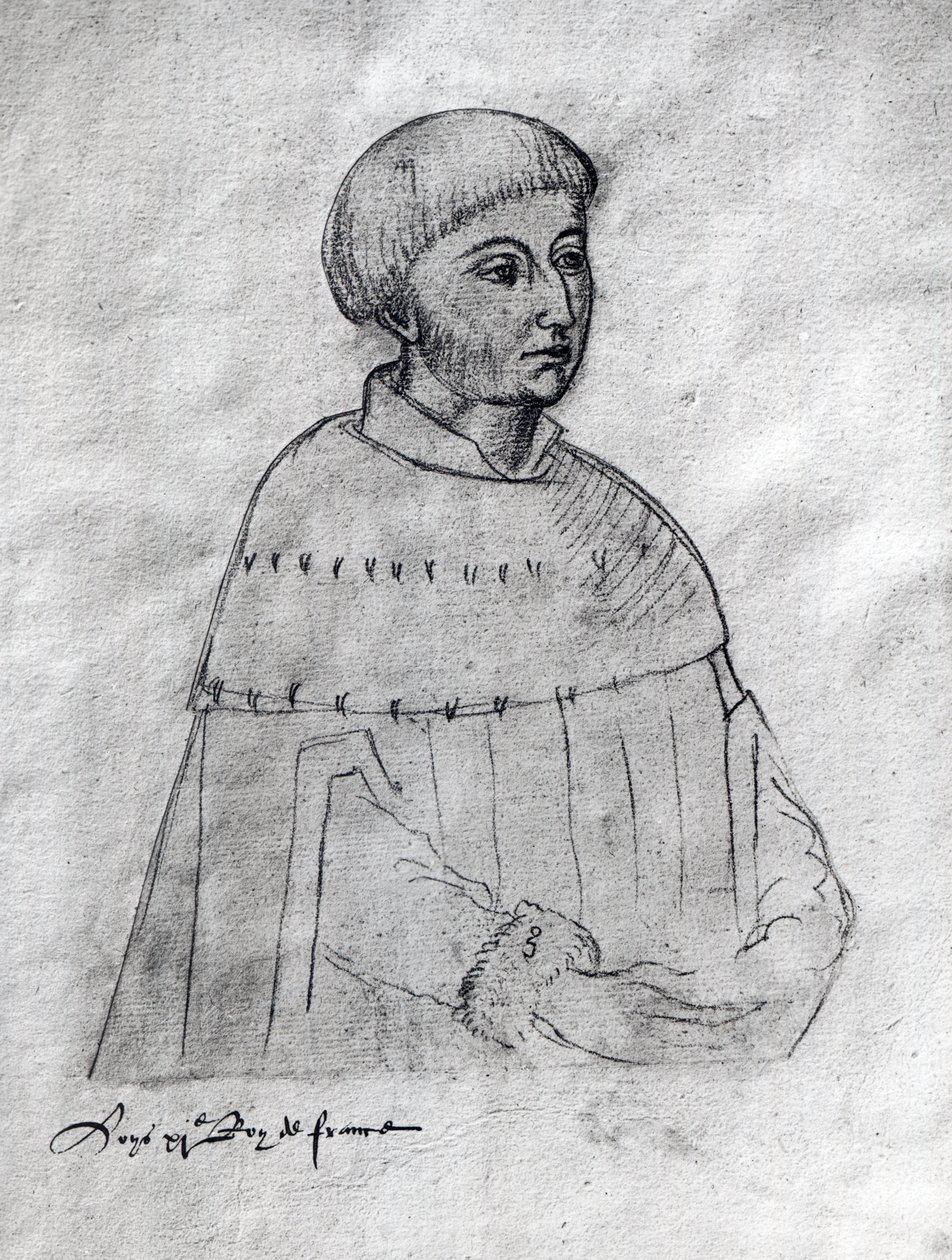Ms 266 f.3 XI. Lajos (1423-83) portréja a „Recueil d