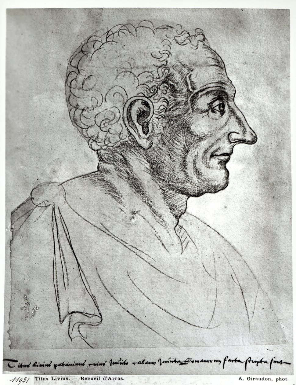 Liviusként ismert Titus Livius portréja (Kr. e. 59-17) (vörös kréta) alkotó: Flemish School