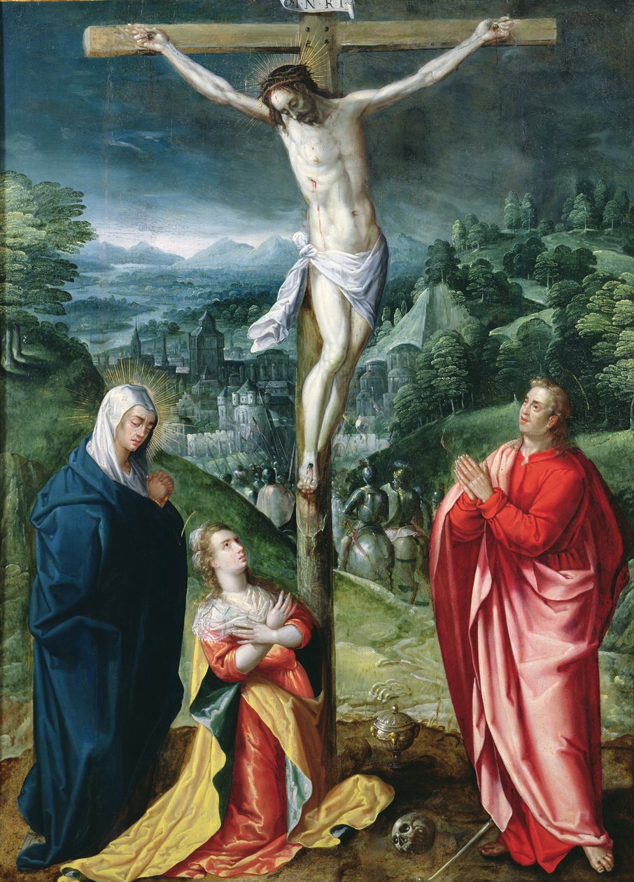 A keresztre feszítés alkotó: Flemish School