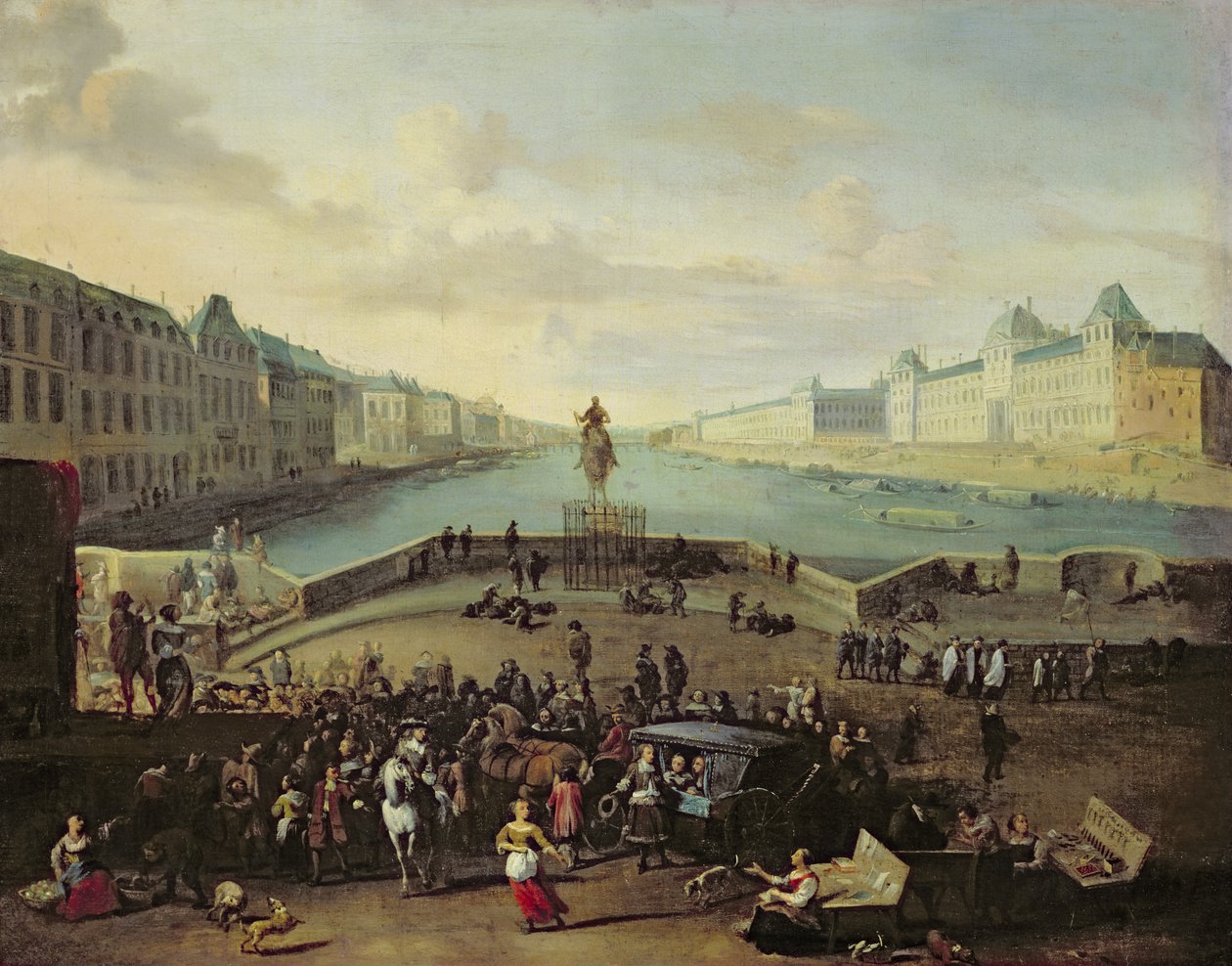A Pont Neuf, Párizs, 1665-69 alkotó: Flemish School