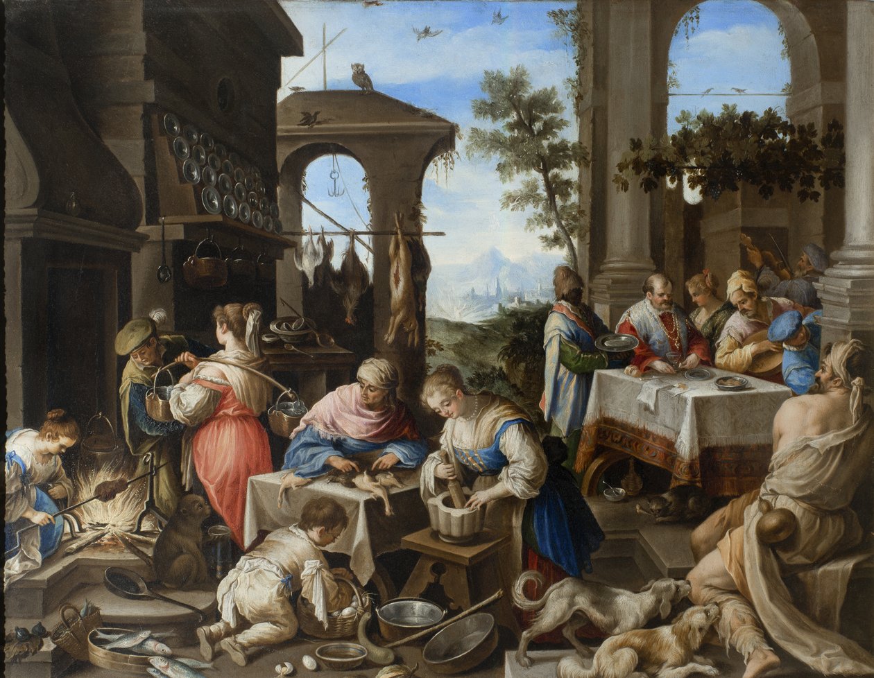 A gazdag Epulone bankettje, 1600-25 alkotó: Flemish School