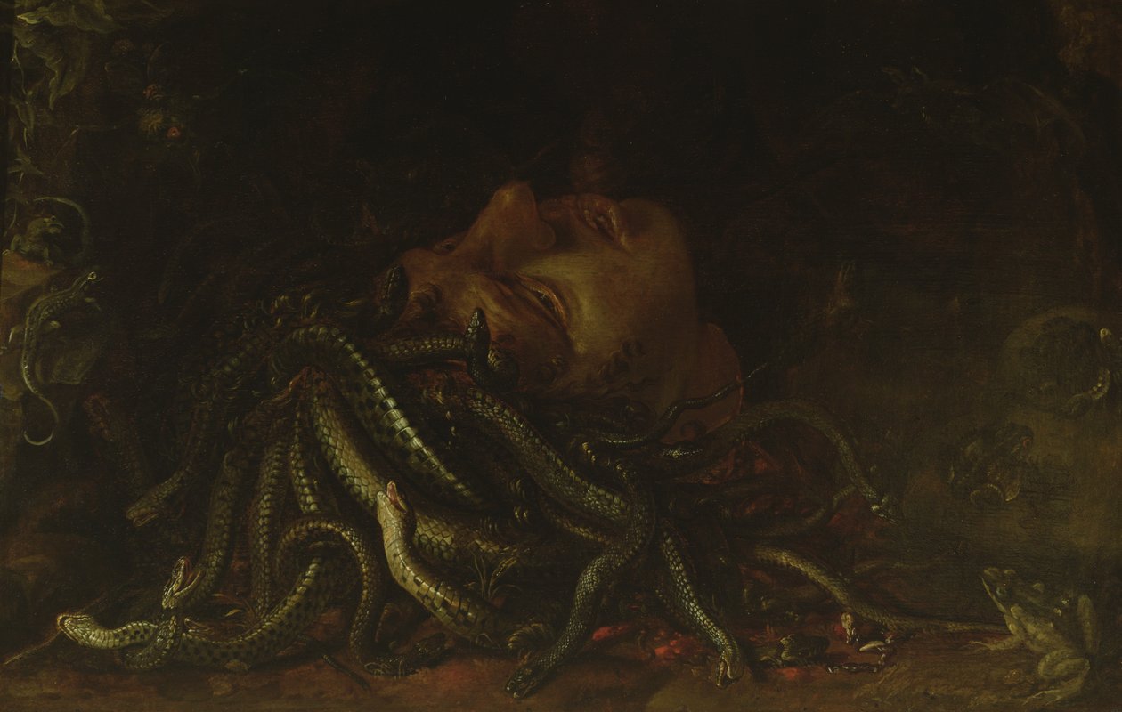 A Medusa vezetője (olaj a panelen) alkotó: Flemish School