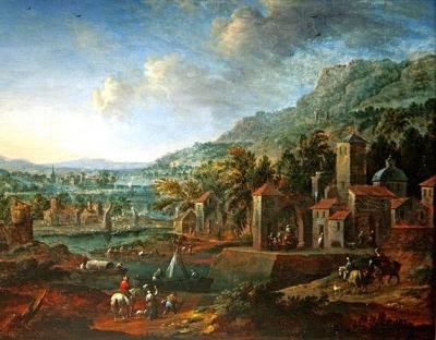 Táj lovasokkal alkotó: Flemish School