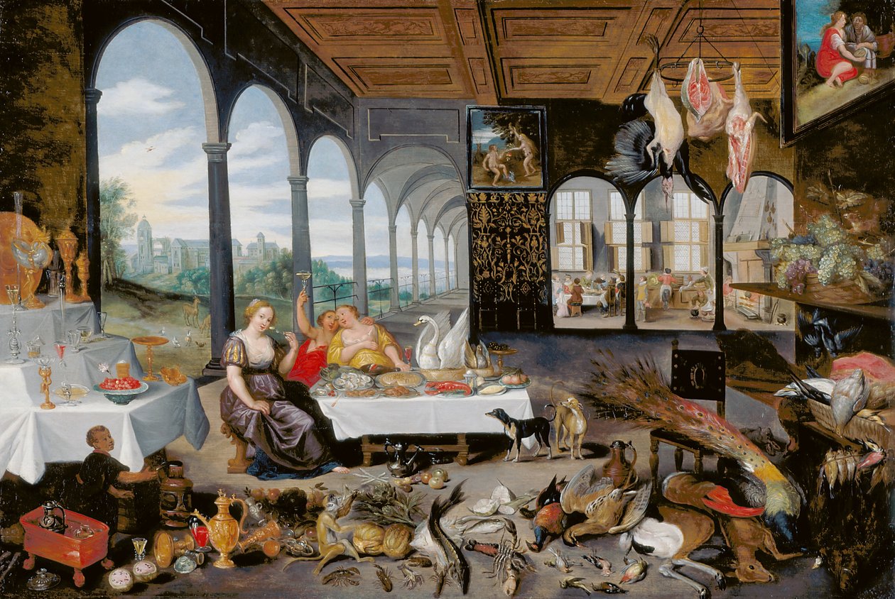 Az ízérzék (olaj a fán) alkotó: Flemish School