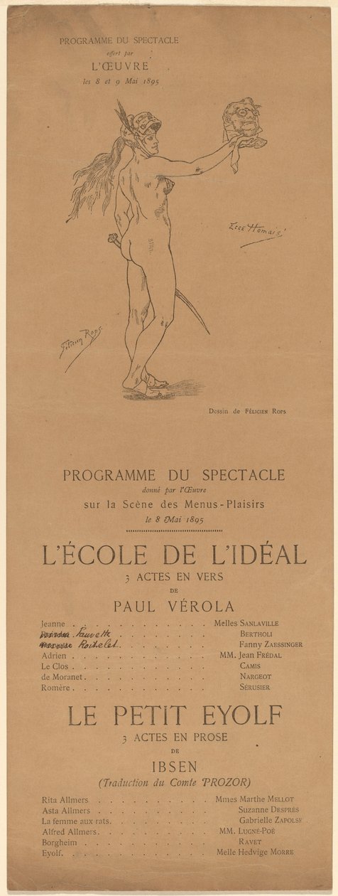 Az ideális iskolája, Le Petit Eyolf, 1895. alkotó: Félicien Rops