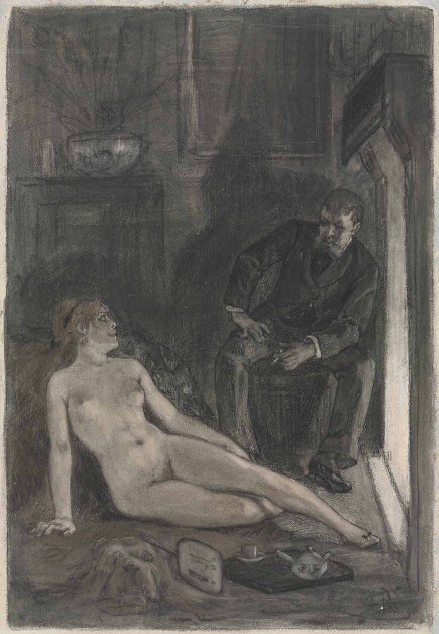 Téli este, utolsó harmada 19. század. alkotó: Félicien Rops