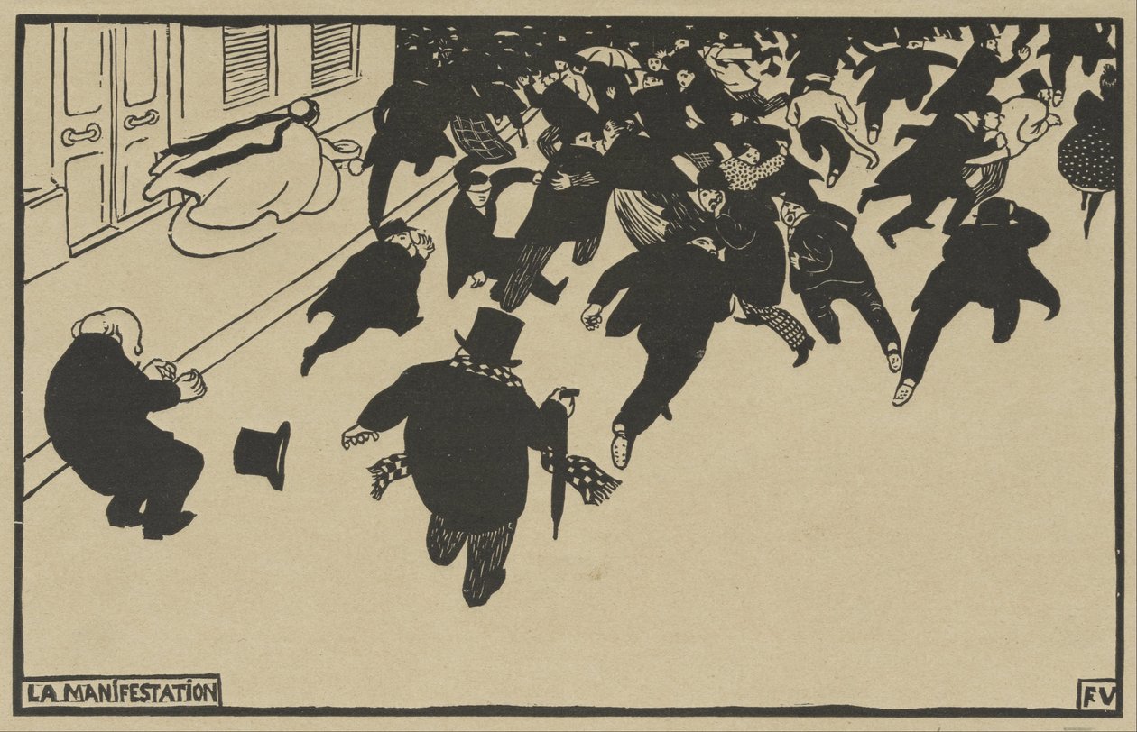 A demonstráció alkotó: Felix Edouard Vallotton