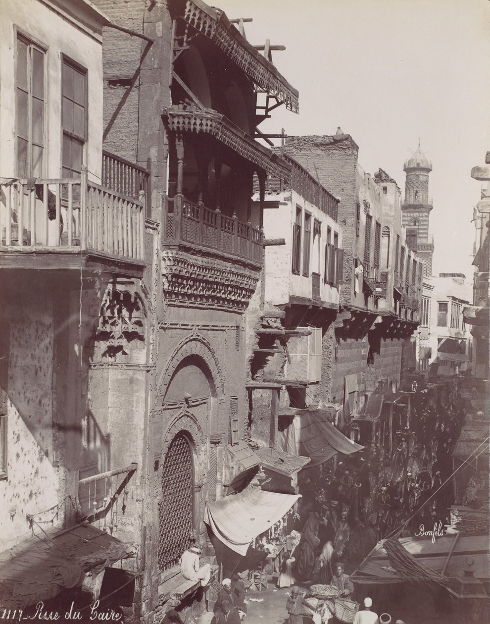 Kairó utca, 1870-es évek. alkotó: Félix Bonfils