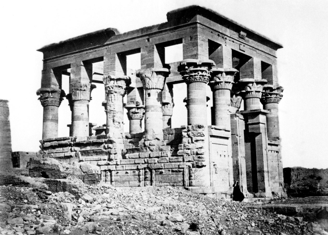 Traians kioszk Philae-ban, Núbia, Egyiptom, 1878 alkotó: Félix Bonfils