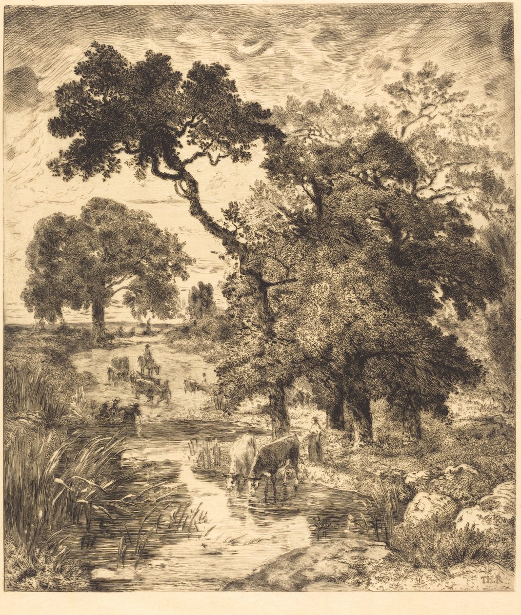 Este alkotó: Félix Bracquemond after Théodore Rousseau