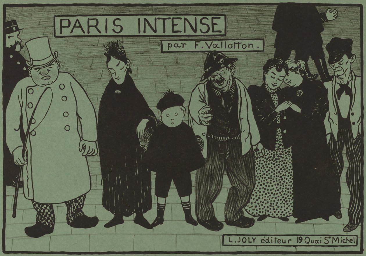 A Paris Intense album borítója, 1894. alkotó: Félix Vallotton