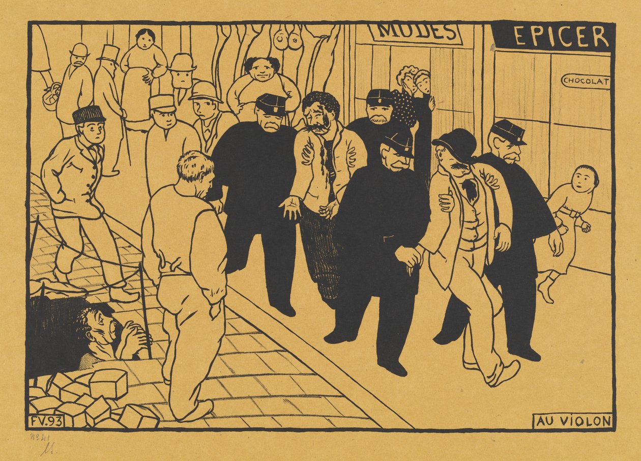 Au Violon a kancsóhoz, 1893. alkotó: Félix Vallotton