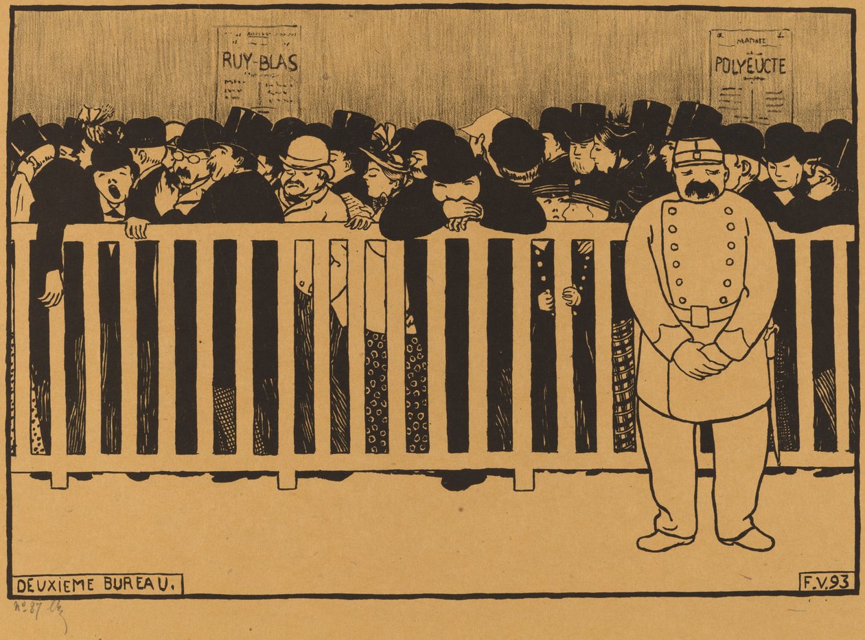 Második pénztár, 1893. alkotó: Félix Vallotton