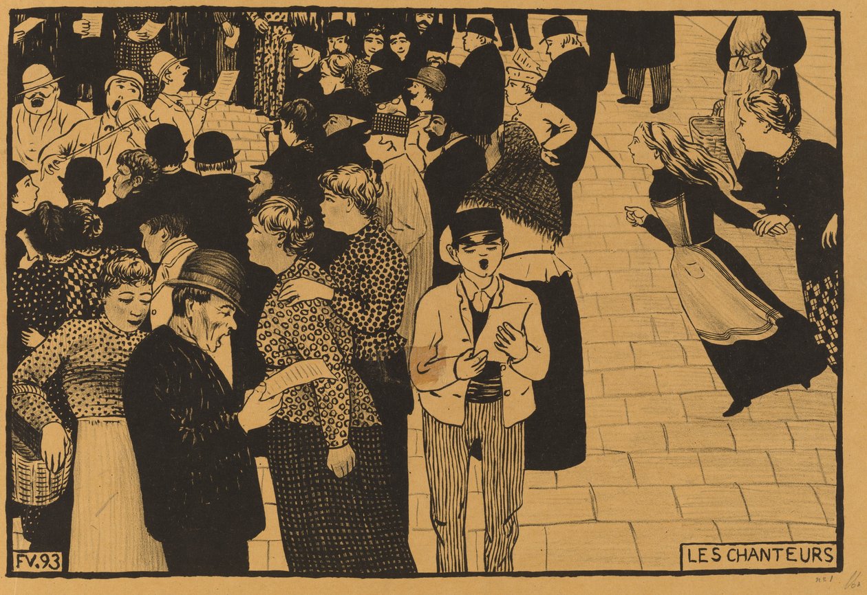 Az énekesek, 1893. alkotó: Félix Vallotton