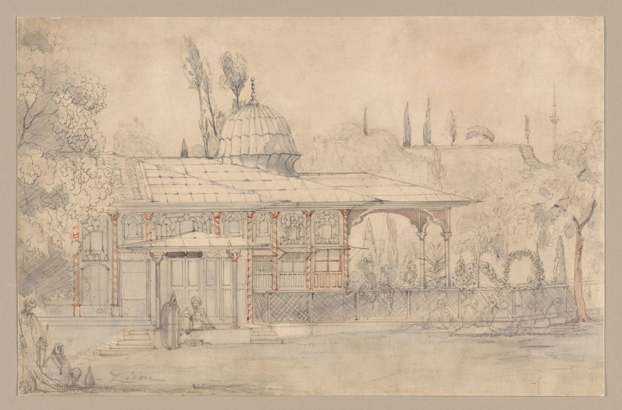 Pavilon a mecset közelében (recto) alkotó: Félix Ziem