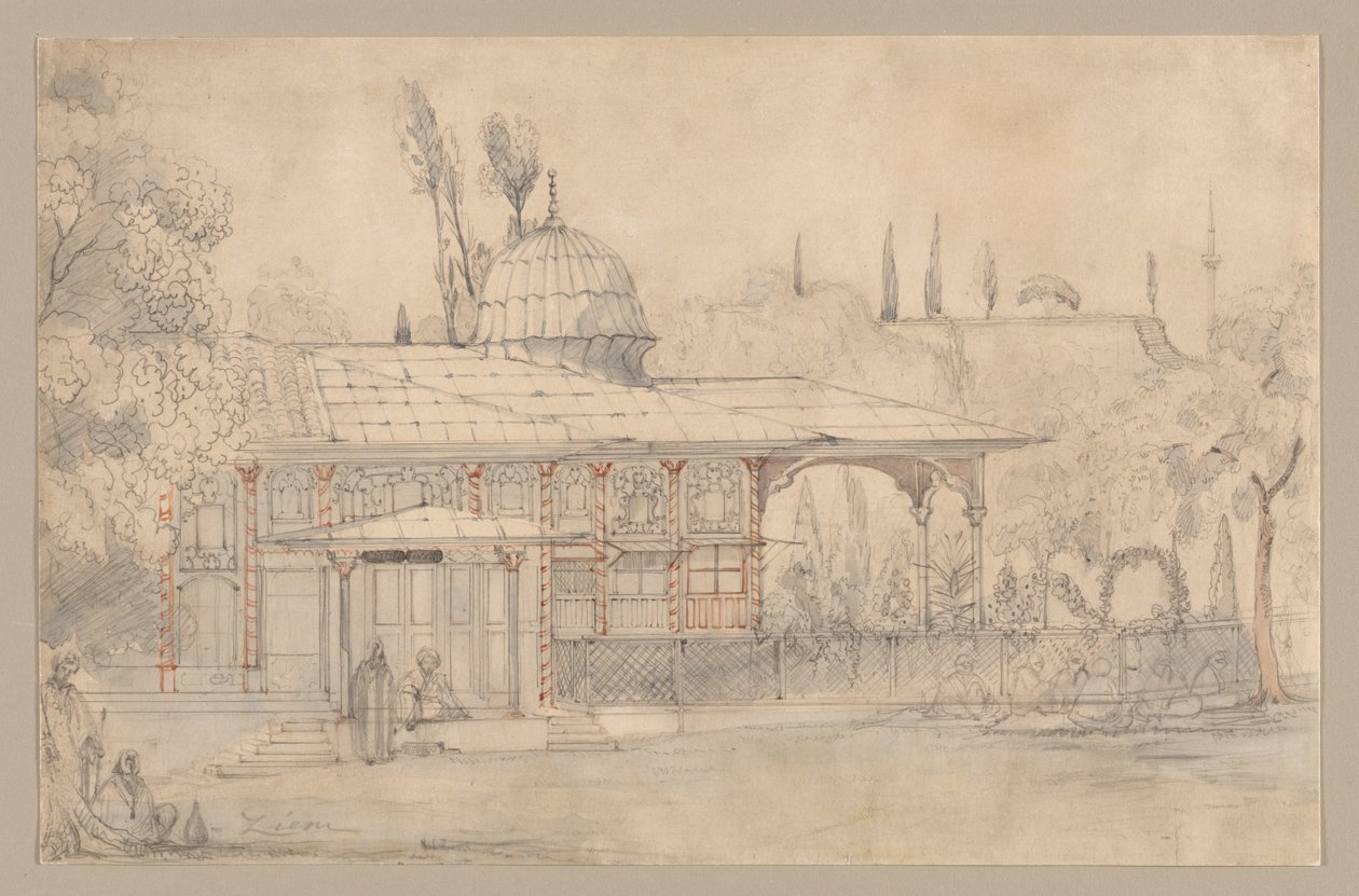 Pavilon egy mecset közelében, 1800-as évek. alkotó: Félix Ziem