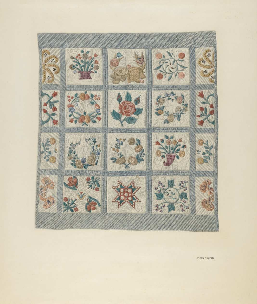 Barátság paplan alkotó: Flora G. Guerra