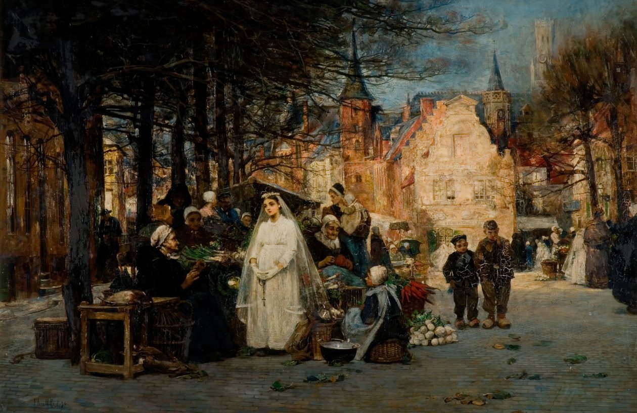 Az elsőáldozás, 1894. alkotó: Flora Macdonald Reid