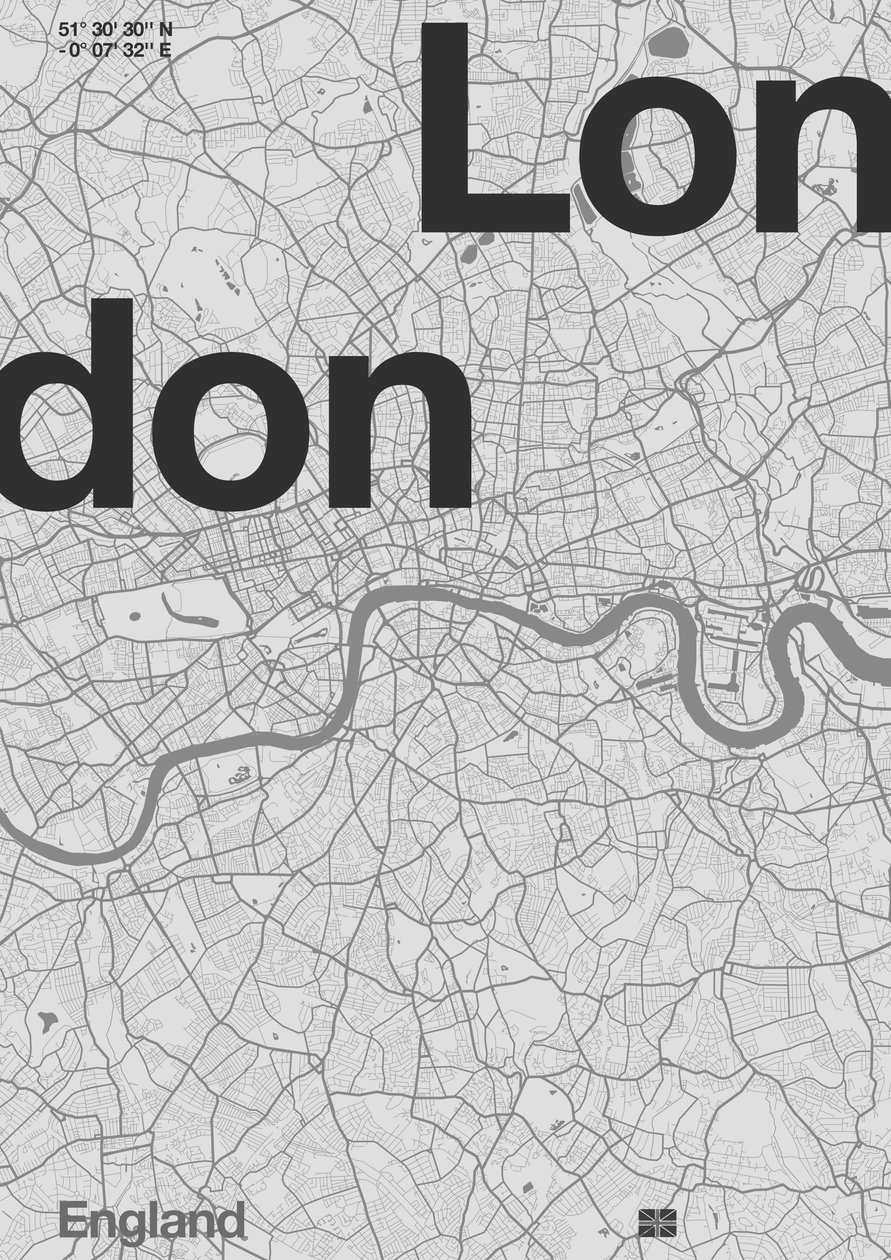 Londoni minimális térkép alkotó: Florent Bodart