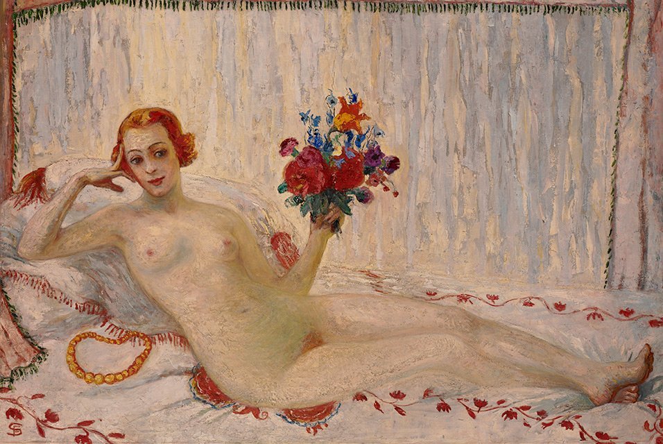 Modell meztelen önarckép alkotó: Florine Stettheimer