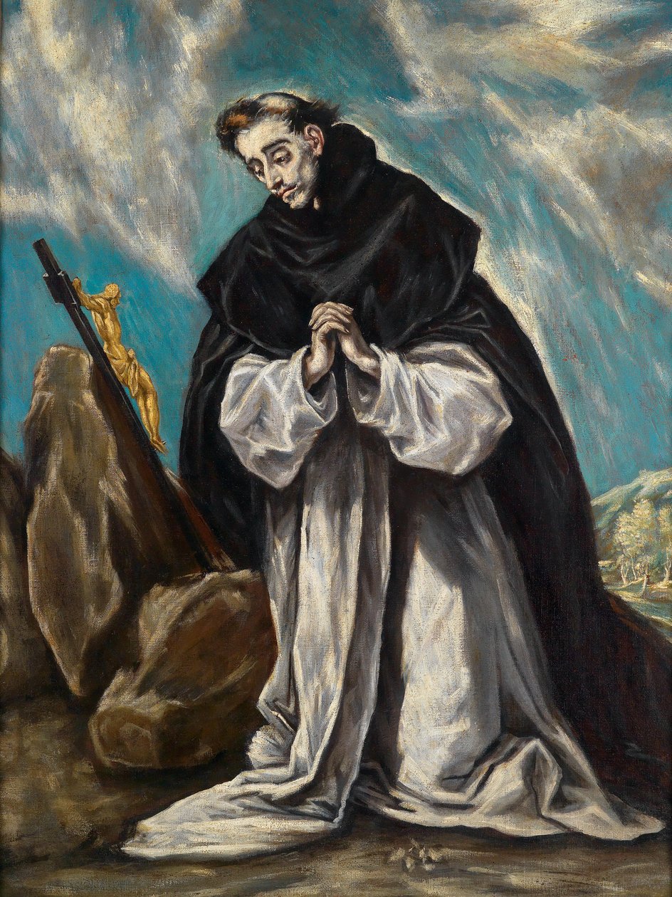 Szent Domonkos imádságban alkotó: Follower of El Greco