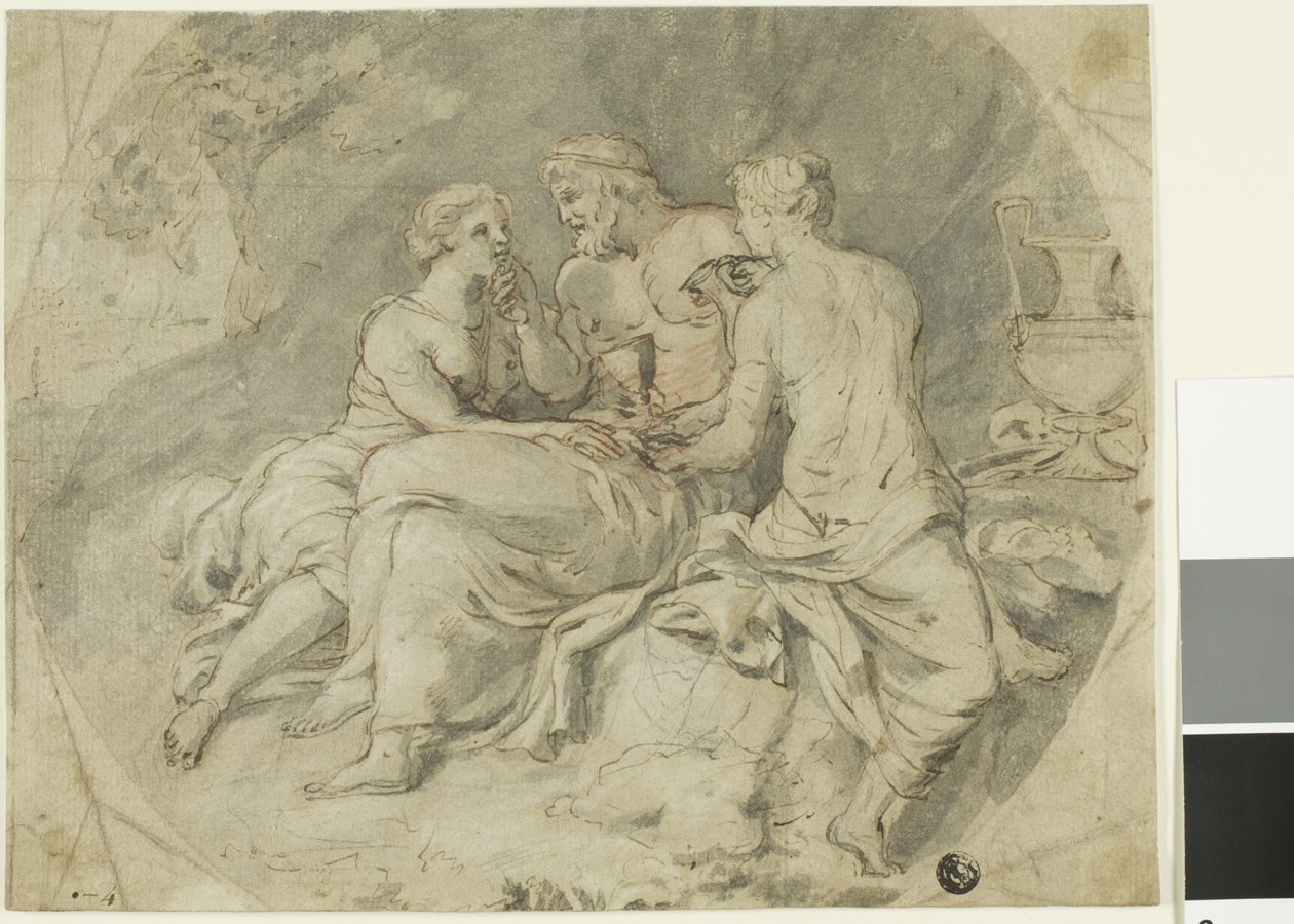 Lót és lányai alkotó: Follower of Charles Le Brun