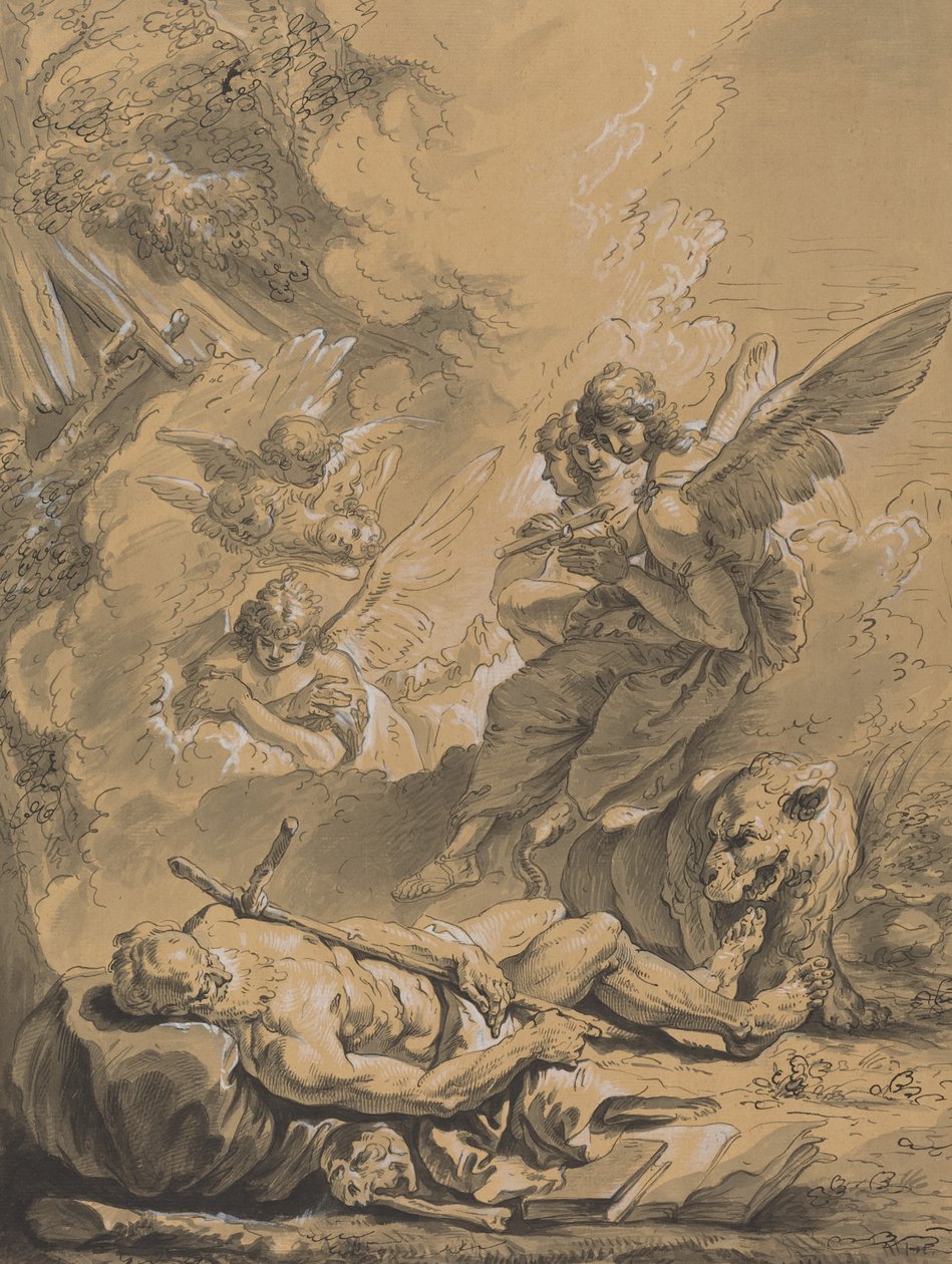 Szent Jeromos halála alkotó: Follower of Francesco Fontebasso