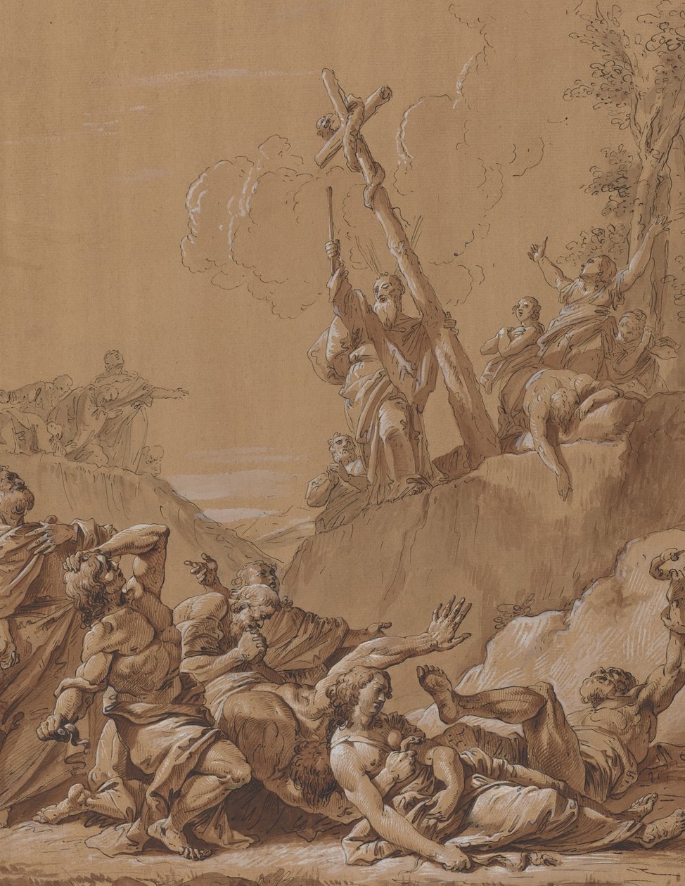 Mózes és a réz kígyó alkotó: Follower of Francesco Fontebasso