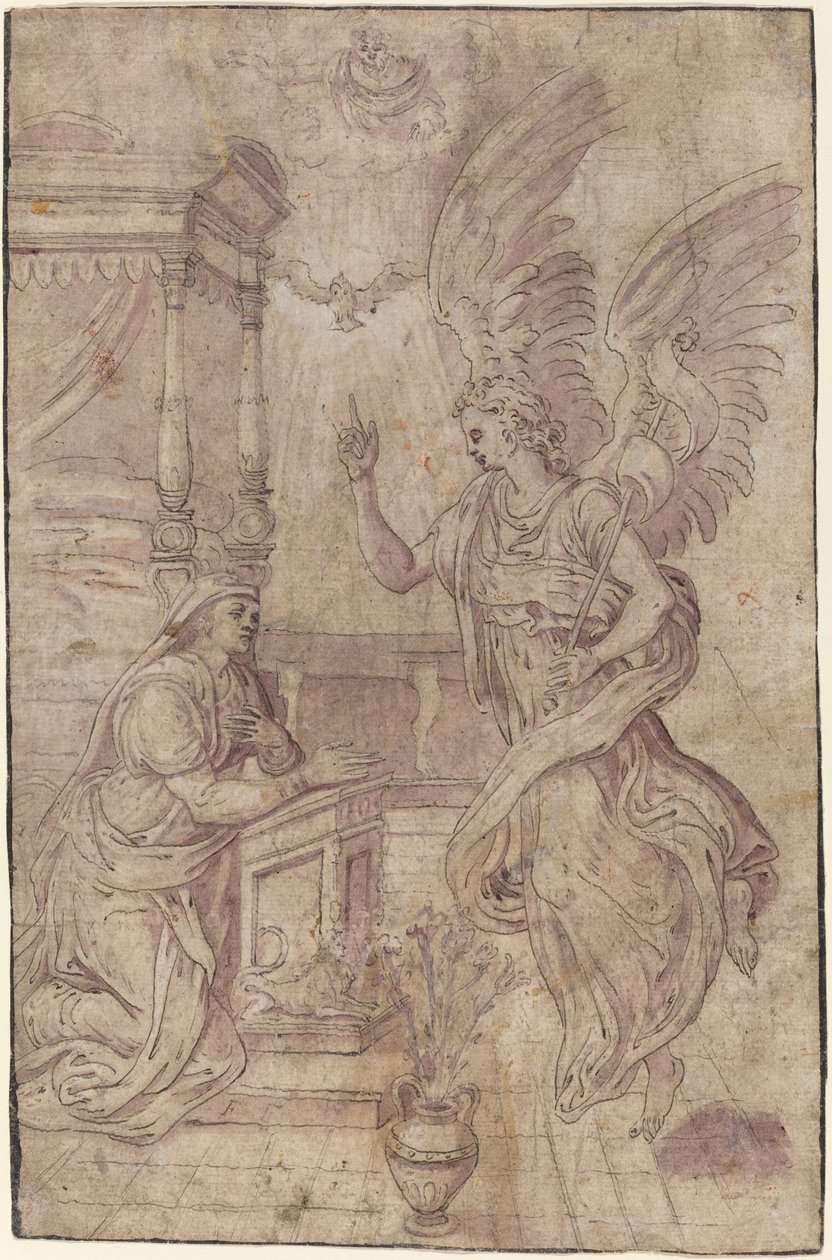 Az Angyali üdvözlet alkotó: Follower of Frans Floris I