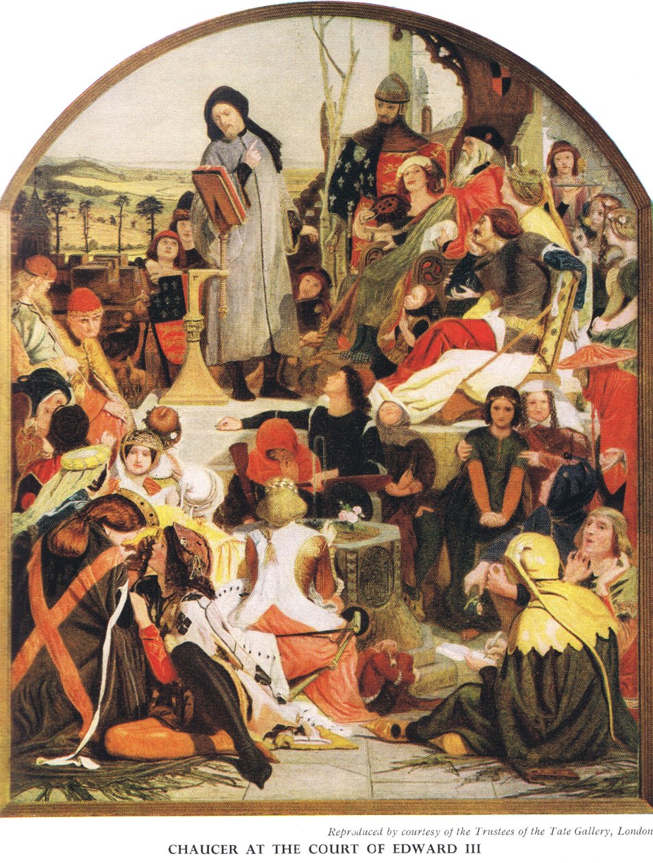 Chaucer III. Edward udvarában, 1940 körüli évek alkotó: Ford Madox Brown