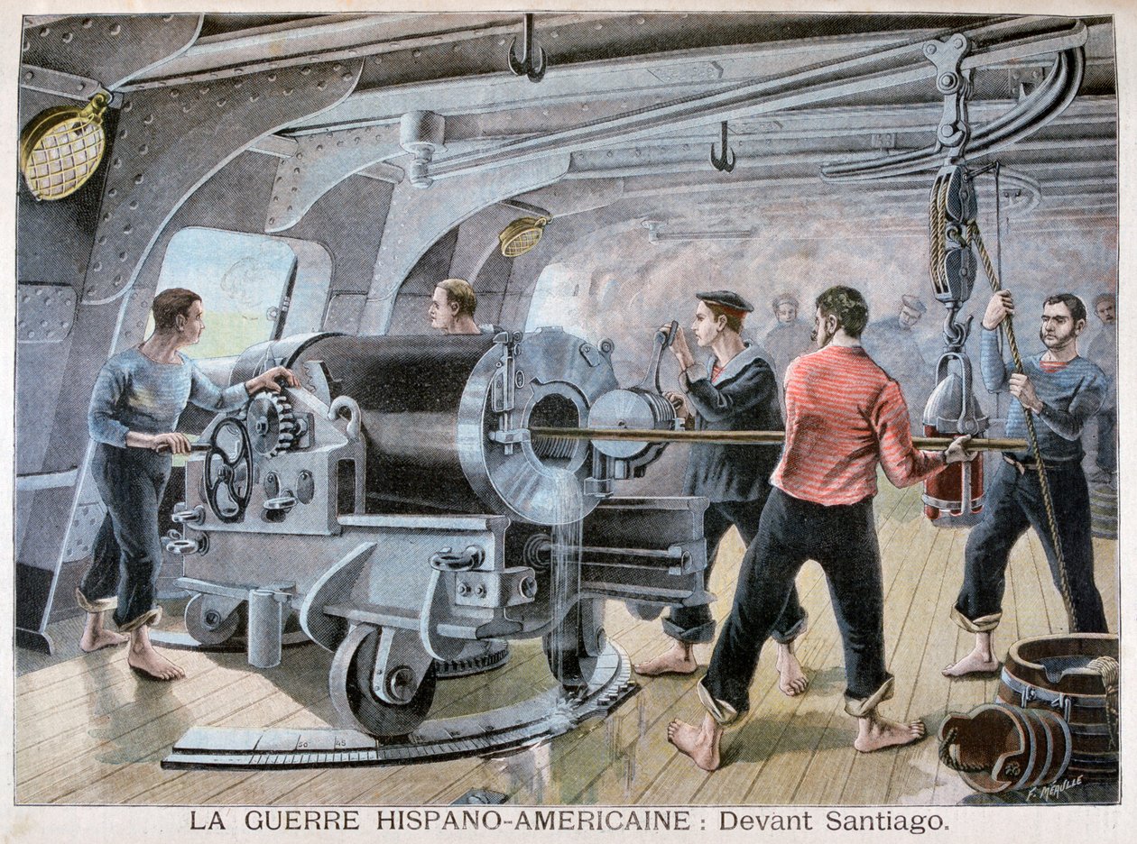 Santiago-i csata, spanyol-amerikai háború, 1898 alkotó: Fortuné Méaulle