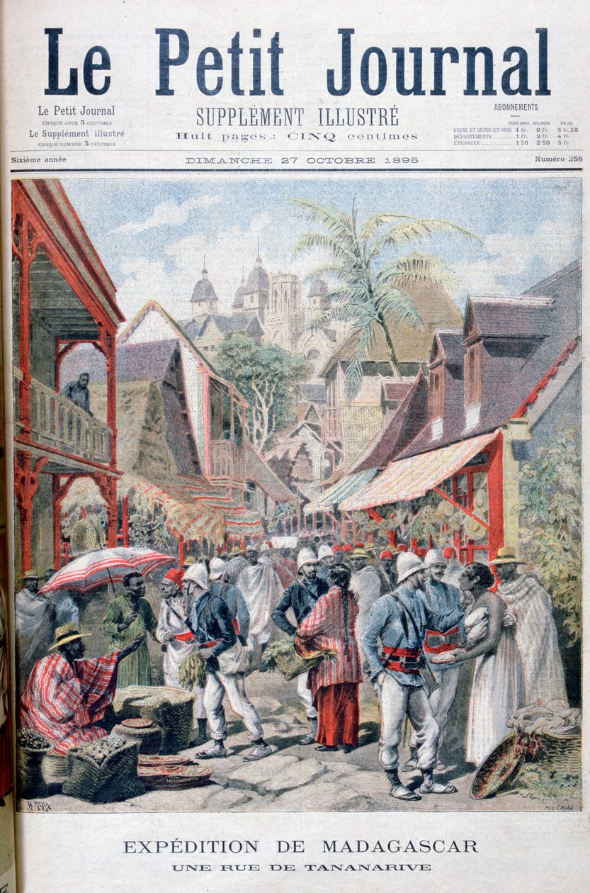 Tananarive Antananarivo, Madagaszkár fővárosa, 1895 alkotó: Fortuné Méaulle
