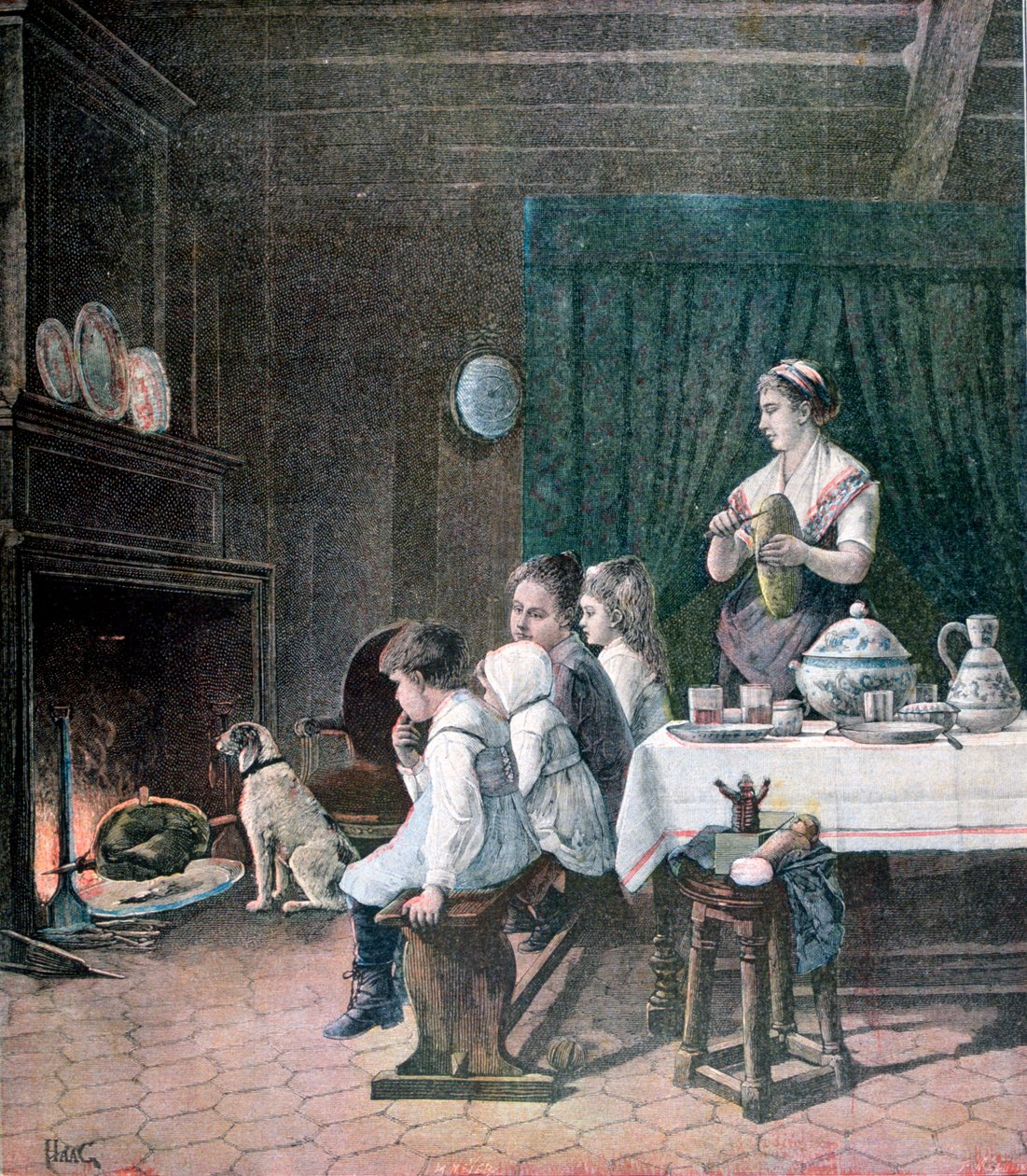 Várakozás, 1890 alkotó: Fortuné Méaulle