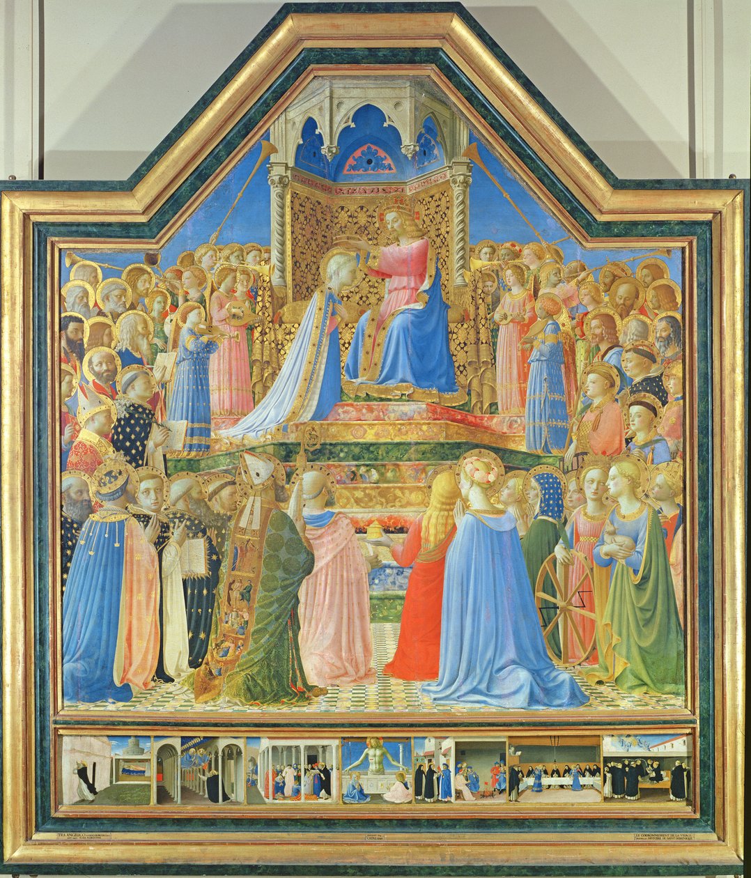 Szűz koronázása, 1430-32 körül (tempera a táblán) (a részleteket lásd: 93858) alkotó: Fra Angelico