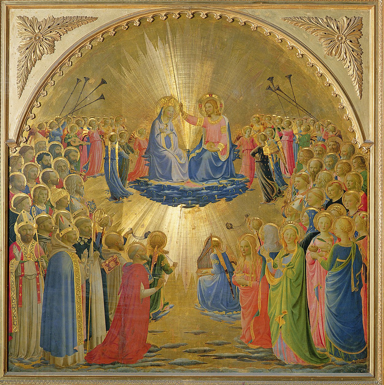 A Szűz koronázása, 1440 körül (tempera a panelen) alkotó: Fra Angelico