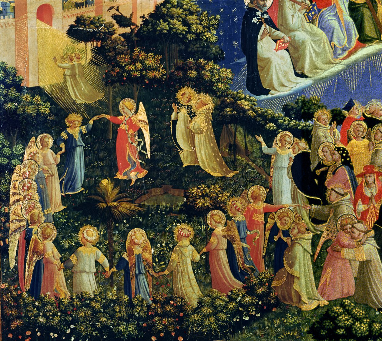 Az utolsó ítélet (tempera, tábla) (részlet) alkotó: Fra Angelico