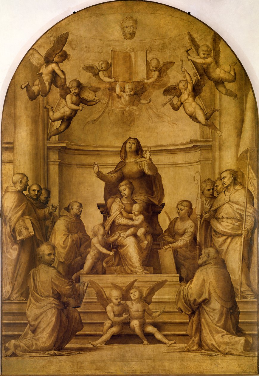 Szent Anna (szépia oltárkép) alkotó: Fra Bartolommeo