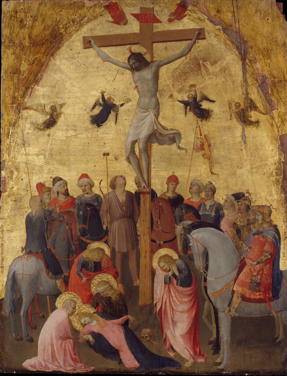 A keresztre feszítés, 1420-23 körül (tempera fán) alkotó: Fra Angelico