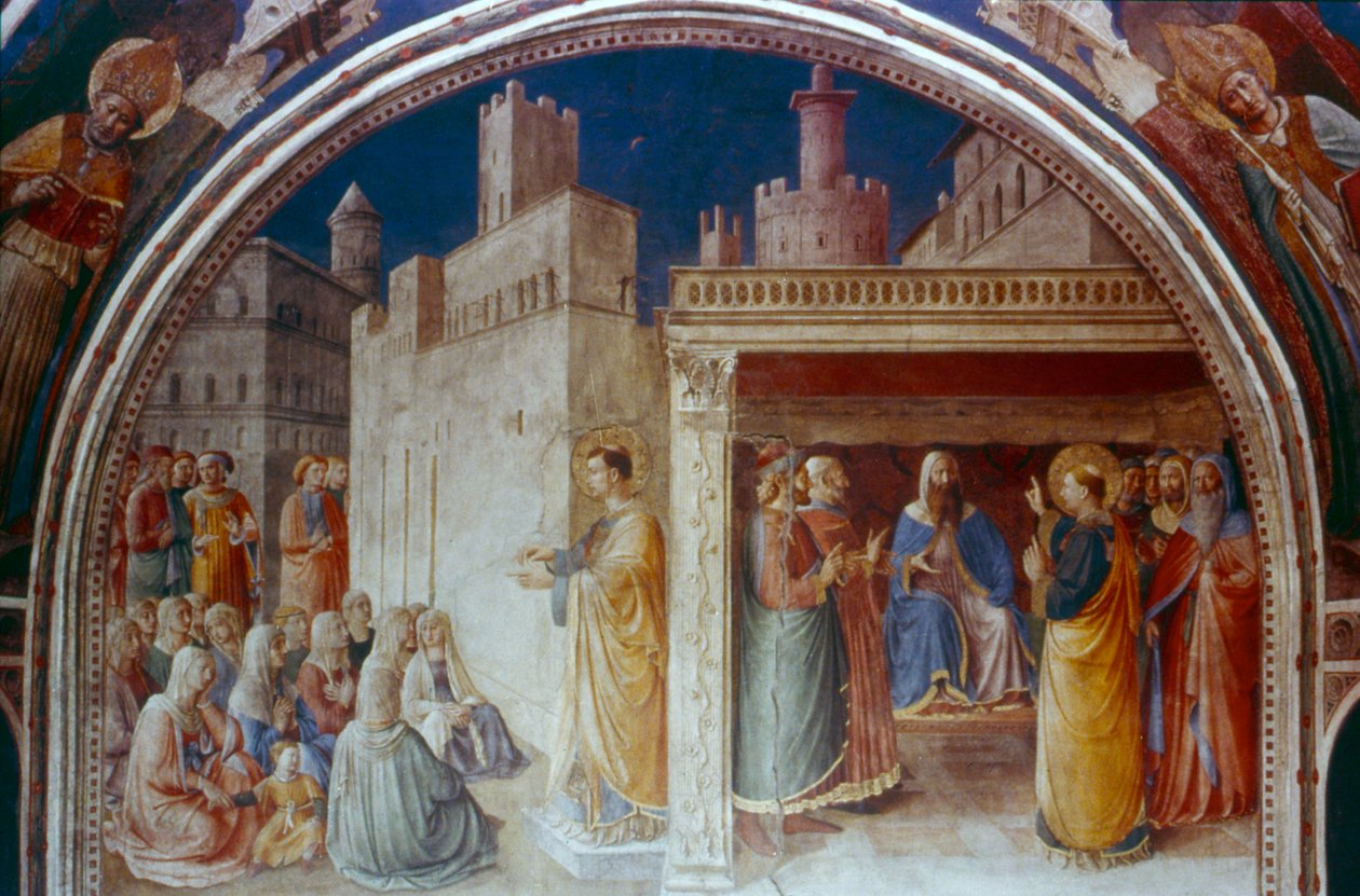 Szent István prédikáció, 15. század közepe alkotó: Fra Angelico