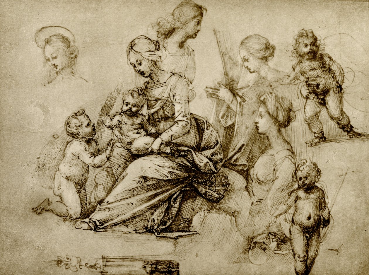 Tanulmány egy Madonnáról alkotó: Fra Bartolomeo