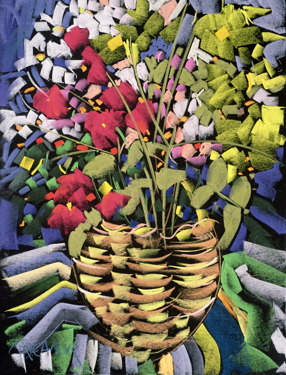 Deco Flowers (pasztell a szerelvénylapon) alkotó: Frances Treanor