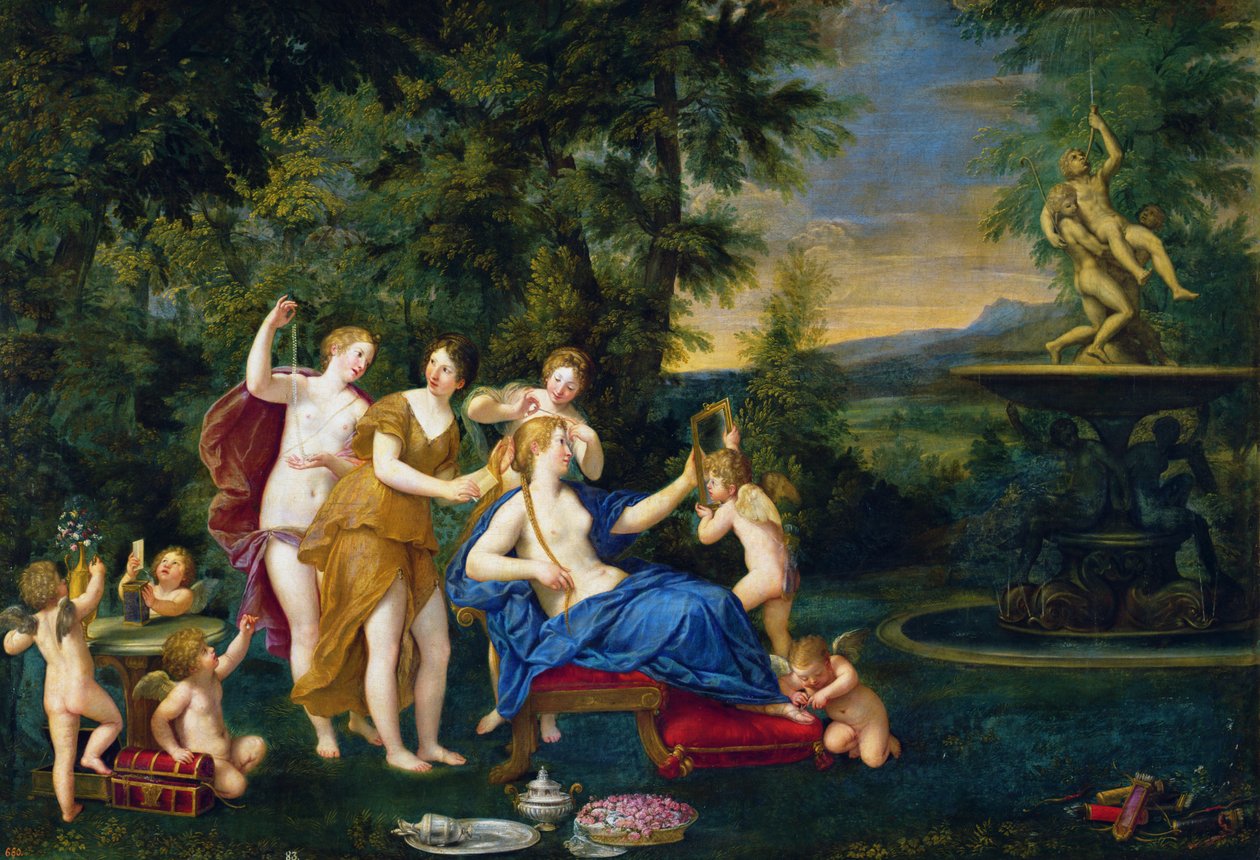 A Vénusz nimfákkal és ámorokkal jár alkotó: Francesco Albani