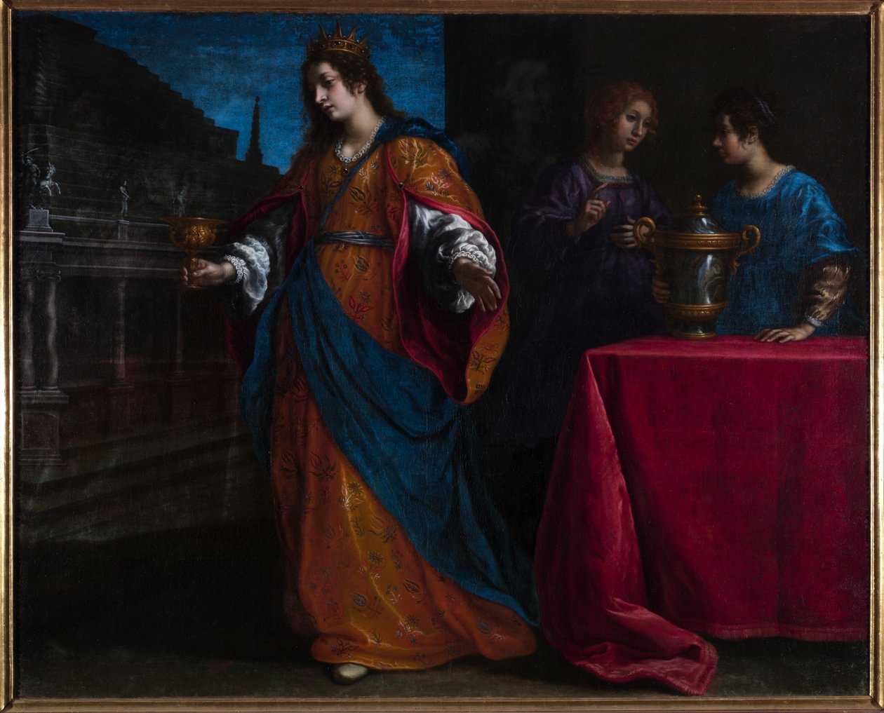 Artemia issza Mausolos hamvait, 1625 körül alkotó: Francesco Curradi