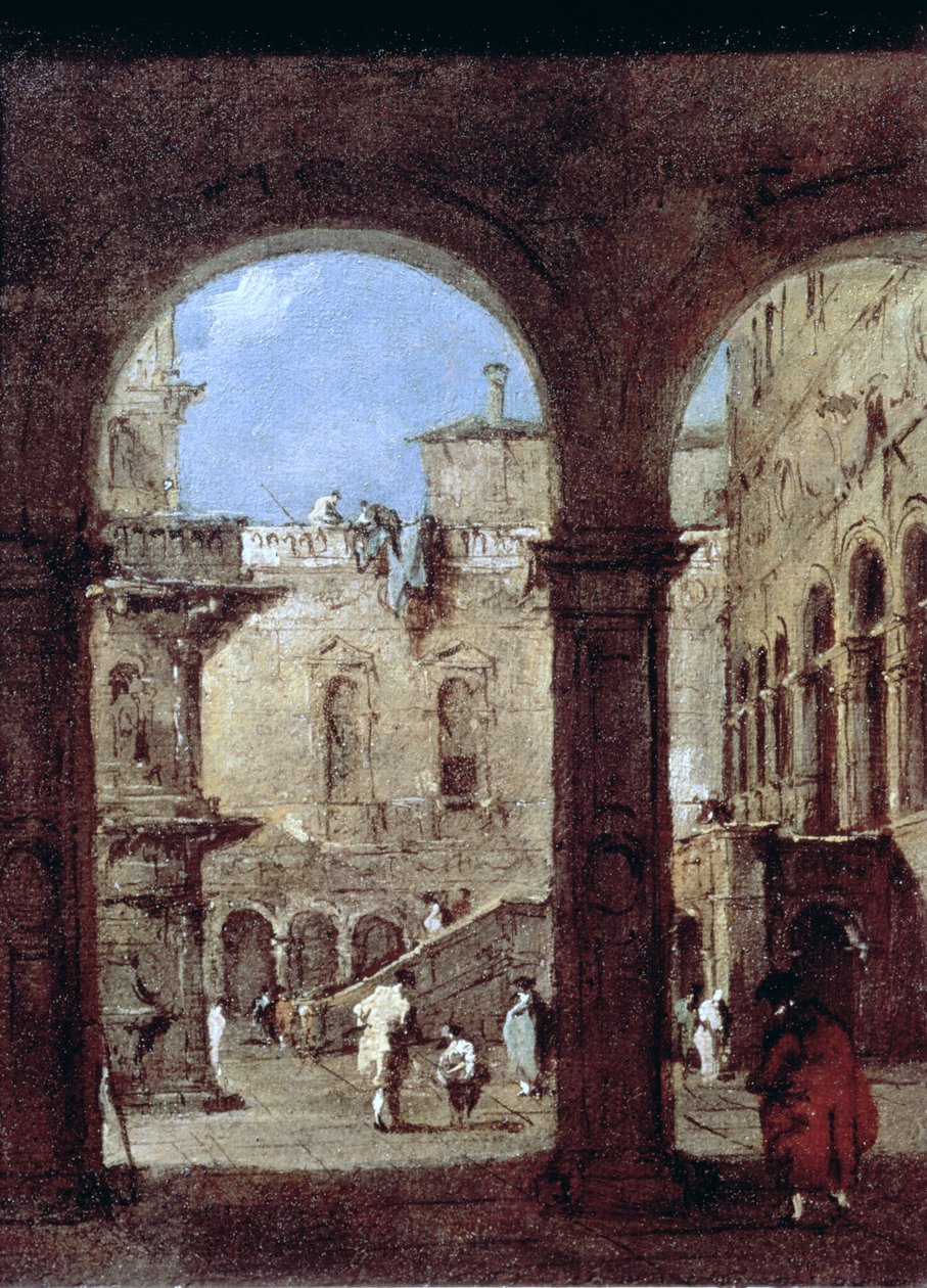 Építészeti Capriccio, 1770 körül alkotó: Francesco Guardi
