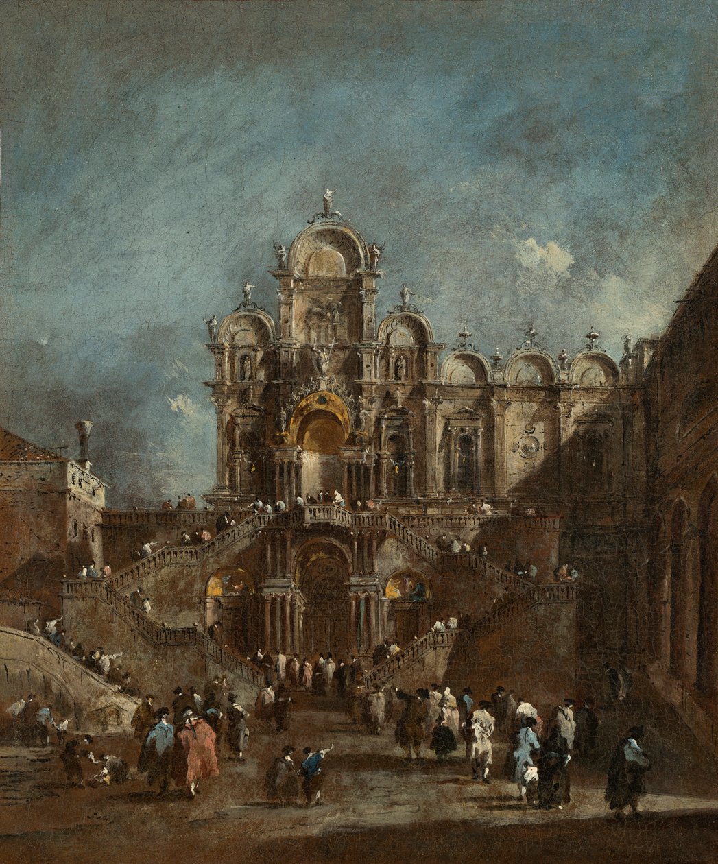 Ideiglenes tribün a Campo San Zanipolón, Velence, 1782 körül alkotó: Francesco Guardi