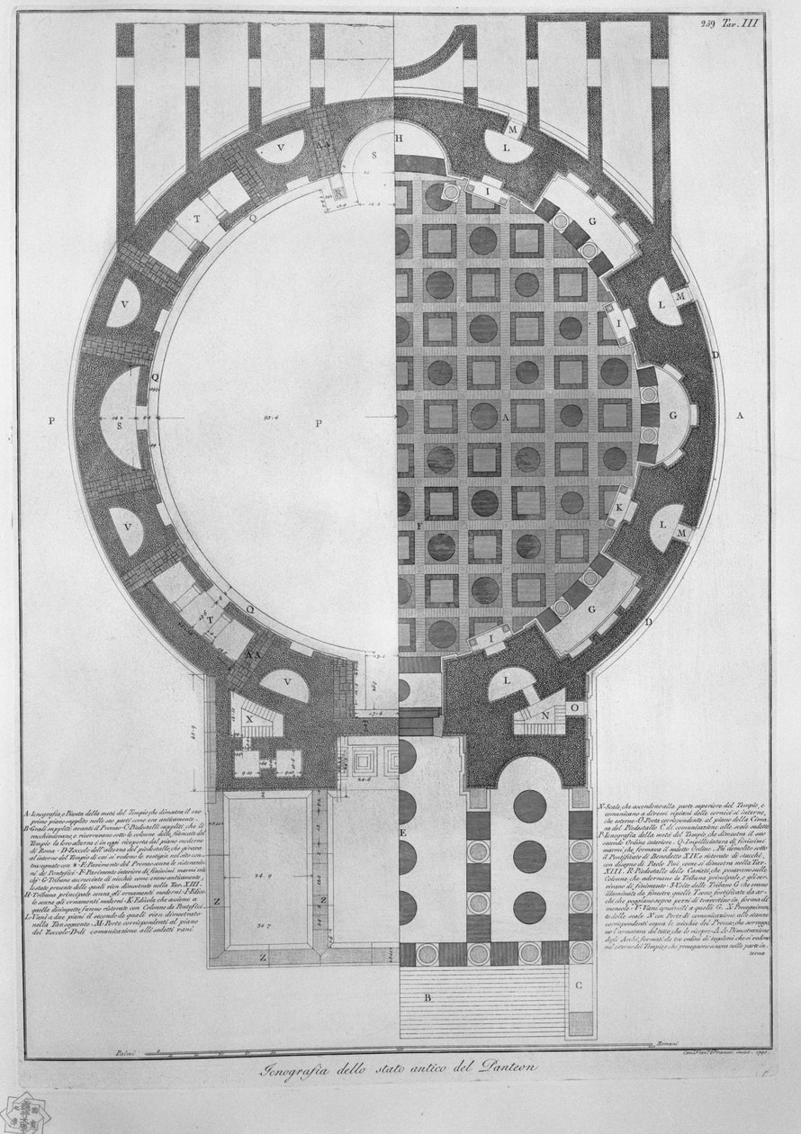 A Pantheon ősi állapotának ikonográfiája alkotó: Francesco Piranesi